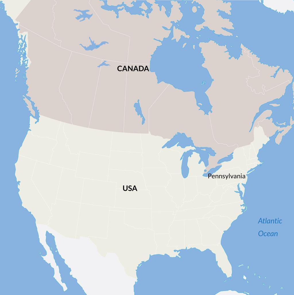 Pennsylvania vacations map