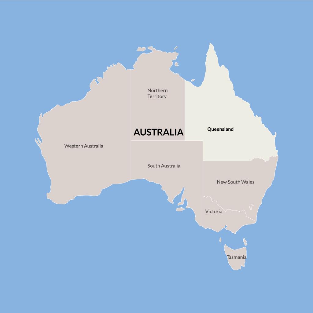 Queensland vacations map